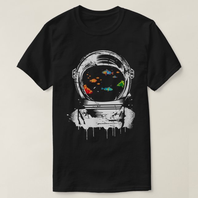 Astronaut Helmet Ocean Surreal Design T Shirt (Design framsida)