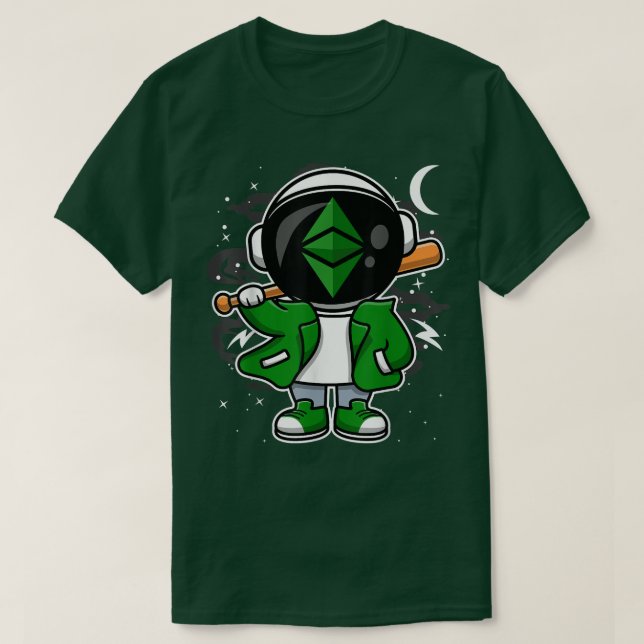 Astronaut Hiphop Etherum Classic ETH Coin till T Shirt (Design framsida)