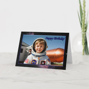 Astronaut Hiss av pojkens födelsedagskort Kort