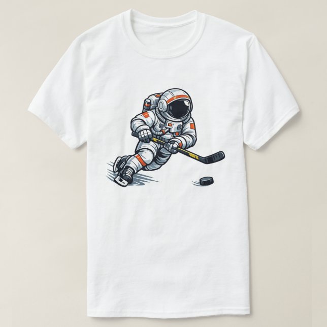 Astronaut Hockey T Shirt (Design framsida)
