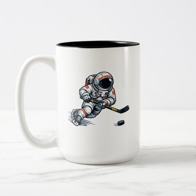 Astronaut Hockey Två-Tonad Mugg (Vänster)