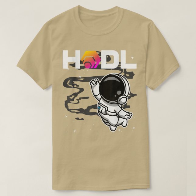 Astronaut HODL HEX mynning till Måne krypto B T Shirt (Design framsida)