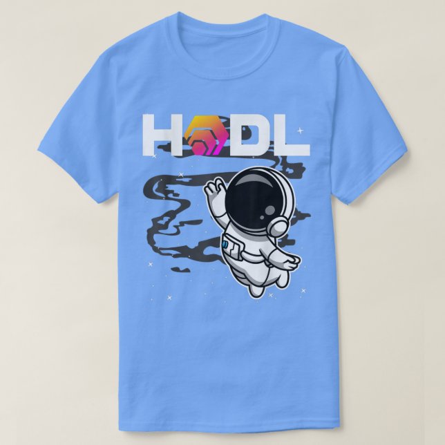 Astronaut HODL HEX mynning till Måne krypto B T Shirt (Design framsida)