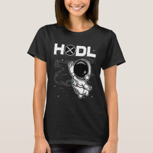 Astronaut Hodl Ripple XRP Coin to Måne Crypto T Shirt