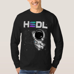 Astronaut Hodl Solana Sol Coin to Måne Crypto T Shirt
