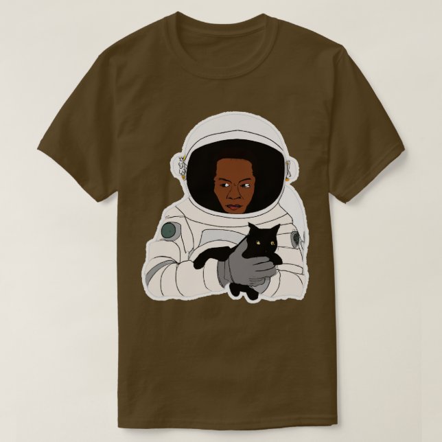 Astronaut Holding Cat 1 T Shirt (Design framsida)