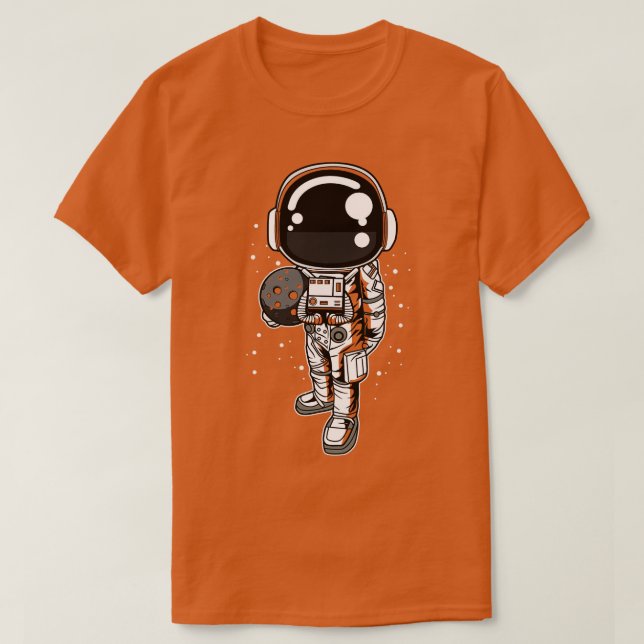 ASTRONAUT HOLDING MÅNE T SHIRT (Design framsida)