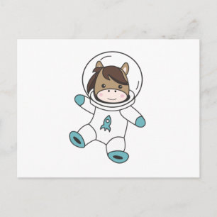 Astronaut Horse Ponny Planet Earth Mars Vykort