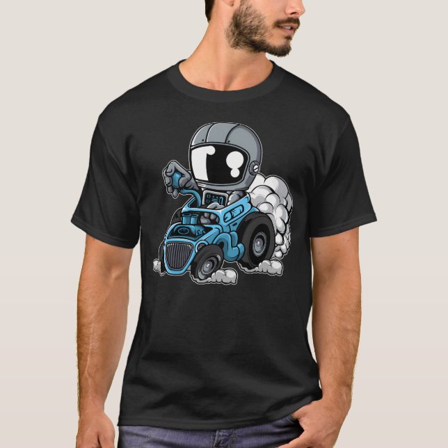 Astronaut Hot rod T Shirt (Framsida)