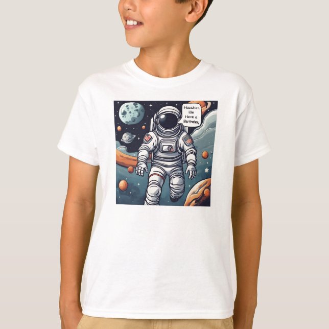 Astronaut Houston, vi har en födelsedag! T Shirt (Framsida)