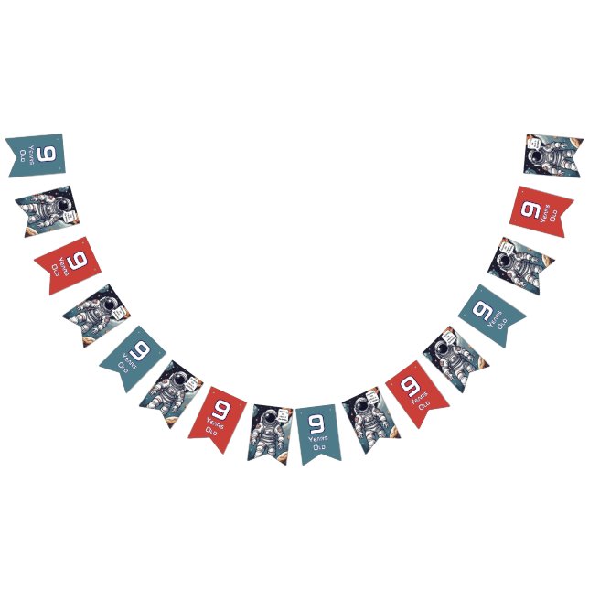 Astronaut Houston, vi har en födelsedag! Vimplar (Alla)