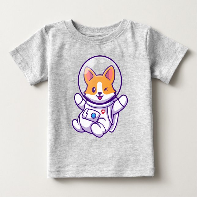 Astronaut Hund Cute Hund design T Shirt (Framsida)
