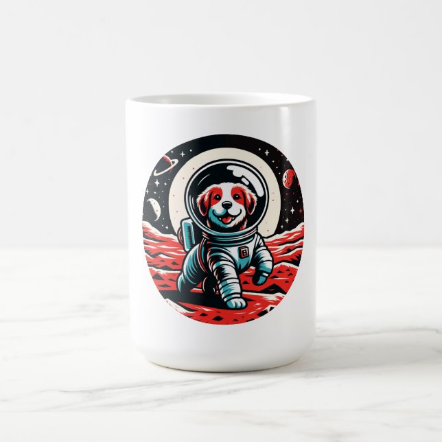 Astronaut Hund - Kosmiskt Hund Space Äventyr Kaffemugg (Center)