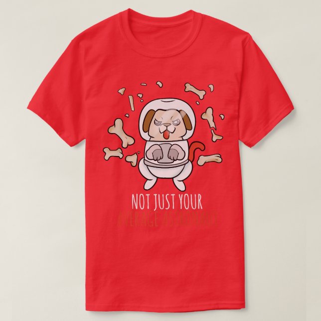 Astronaut Hund Premium T-Shirt (Design framsida)