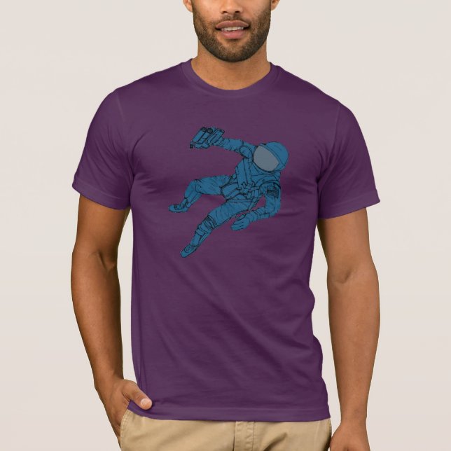 Astronaut i blått tee shirt (Framsida)