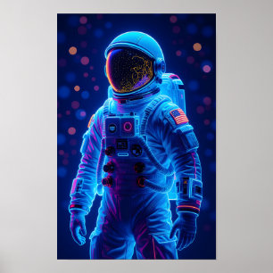 Astronaut i djupt rymd poster
