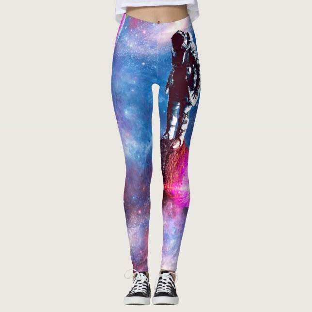 Astronaut i Galaxy Leggings (Framsida)