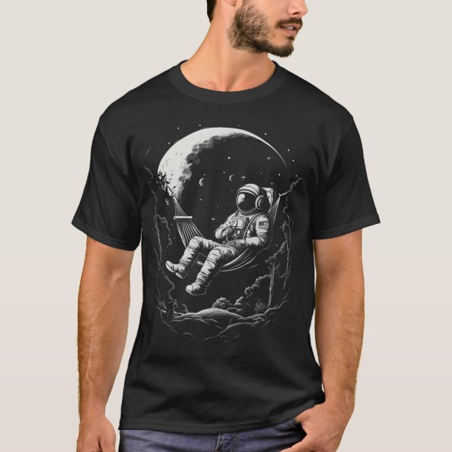 Astronaut i Hammock T Shirt (Framsida)