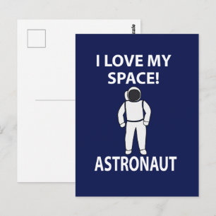 Astronaut I Kärlek min rymdastronaut Vykort