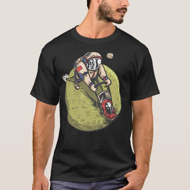 Astronaut i Måne T Shirt (Framsida)