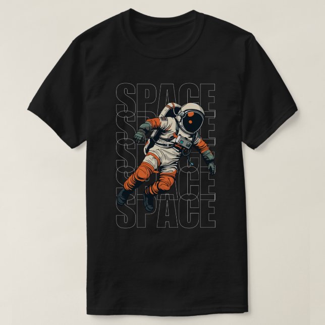 Astronaut i rymddräkt t shirt (Design framsida)