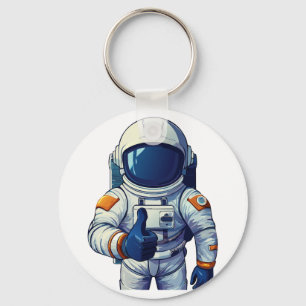 astronaut i rymddräkt visar tummen upp  nyckelring