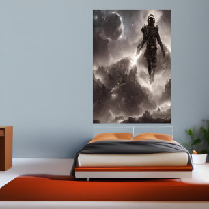 Astronaut i rymden   AI Art Poster