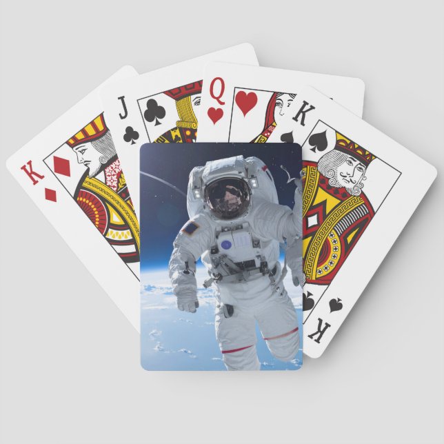 Astronaut i rymden casinokort (Baksidan)