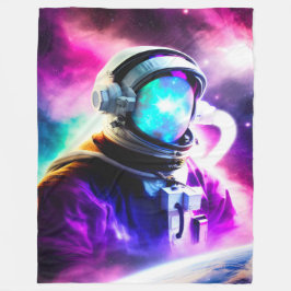 Astronaut i Rymden Fleece Blanket