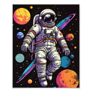 Astronaut i rymden fototryck