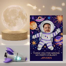 Astronaut i Rymden med Planets & UFO-foto Tack Kort