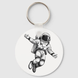 Astronaut i rymden nyckelring