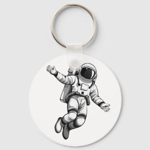 Astronaut i rymden nyckelring