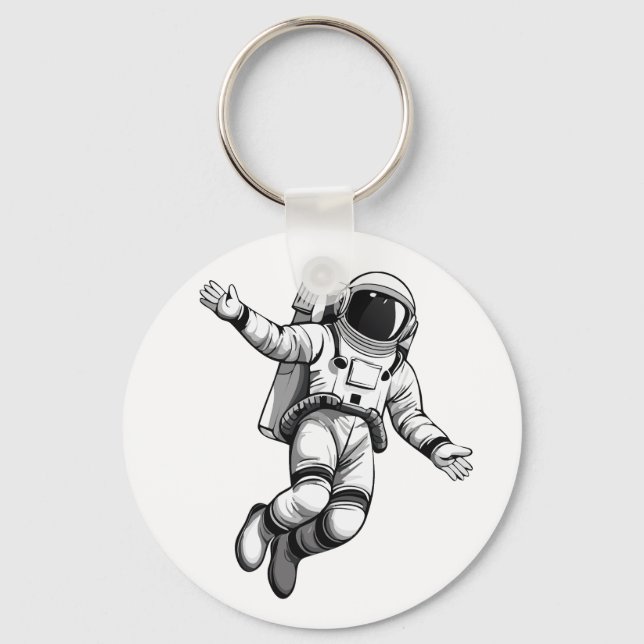 Astronaut i rymden nyckelring (Framsida)