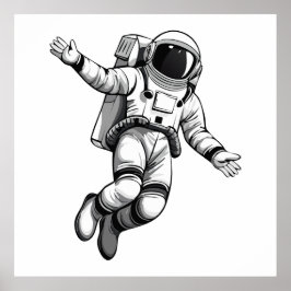 Astronaut i rymden poster