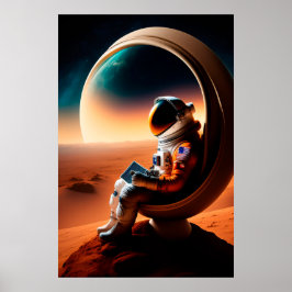 Astronaut i rymden poster
