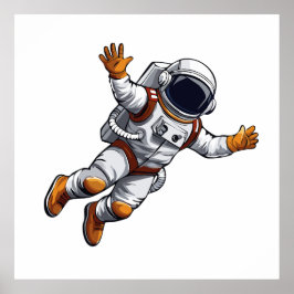 Astronaut i rymden poster