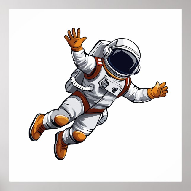 Astronaut i rymden poster (Framsidan)