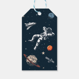 ASTRONAUT I RYMDEN PRESENTETIKETT