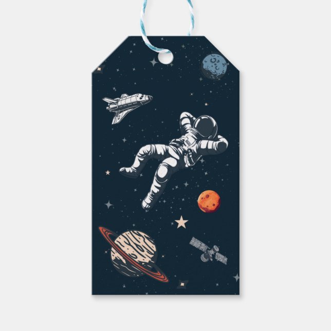 ASTRONAUT I RYMDEN PRESENTETIKETT (Framsidan)