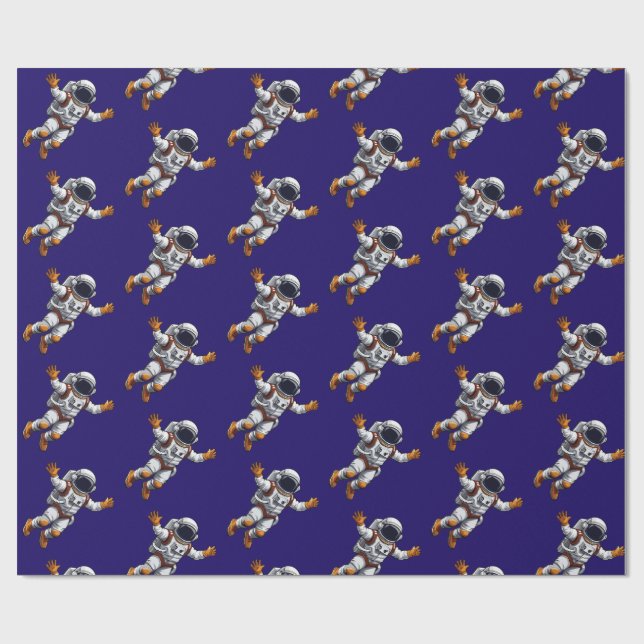 Astronaut i rymden presentpapper (Platt)