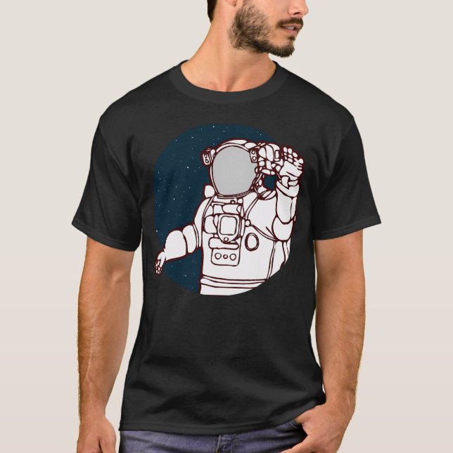 Astronaut i rymden t shirt (Framsida)