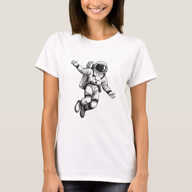 Astronaut i rymden t shirt (Framsida)