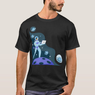 Astronaut i rymden T-T-T-design T Shirt