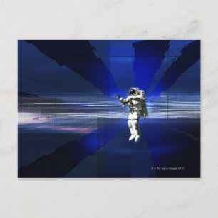 Astronaut i rymden vykort