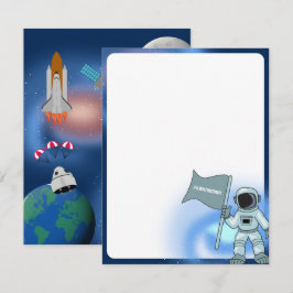 Astronaut i rymdgalaxen Personlig namngiven pojke Anteckningskort