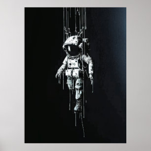 Astronaut i Space Galaxy Poster - droppning