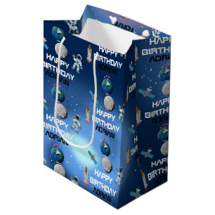 Astronaut i Space Galaxy Theme Birthday Namn