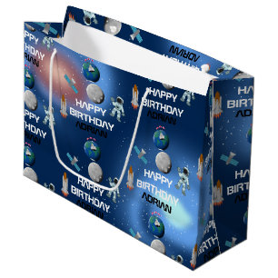 Astronaut i Space Galaxy Theme Birthday Namn