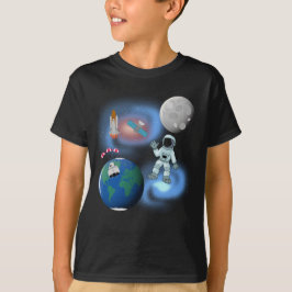 Astronaut i Space Galaxy Theme T Shirt